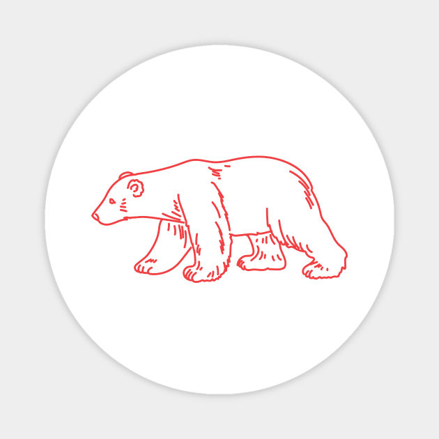 Polar Bear Magnet by SWON Design